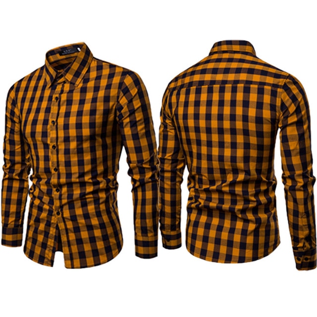 Men Shirts Europe Size New Arrivals Slim Fit Male Shirt Solid Long Sleeve British Style Cotton Men's Shirt